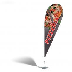 Beach-Flag "Tropfen", 95x205cm, 110g/m² Polyester 