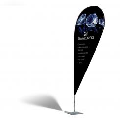 Beach-Flag "Tropfen", 95x205cm, 110g/m² Polyester 