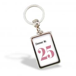 Schlüsselanhänger "mit Zimmernummer" 