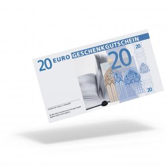 Euro-Geschenkgutschein "Buch" mit 20,- Euro 
