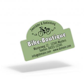 Folien-Aufkleber, Etiketten halbrund - "Bike" 