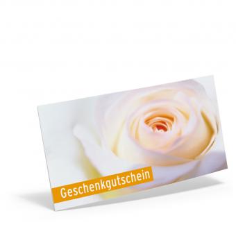 Euro-Gutscheinhülle "weiße Rose" 