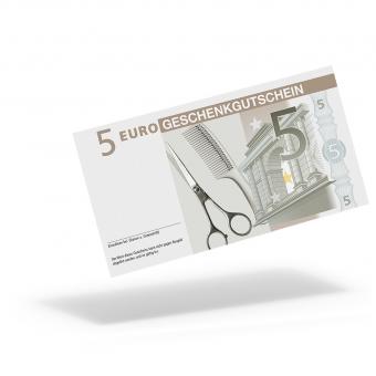 Euro-Geschenkgutschein "Friseur" mit 5,- Euro 