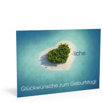 Geburtstags-Postkarte "Insel" 