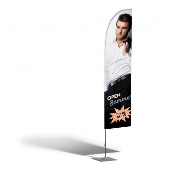 Beach-Flag "konkav", 60x260cm, 110g/m² Polyester 