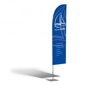 Beach-Flag "konkav", 60x260cm, 110g/m² Polyester 