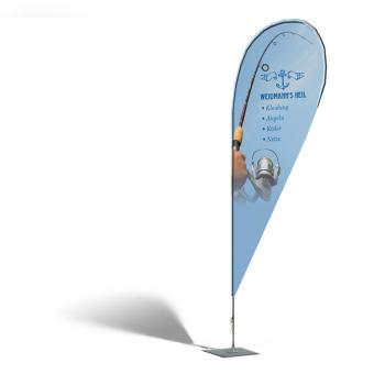 Beach-Flag "Tropfen", 95x205cm, 110g/m² Polyester 