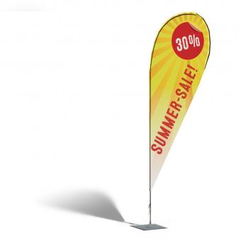 Beach-Flag "Tropfen", 95x205cm, 110g/m² Polyester 