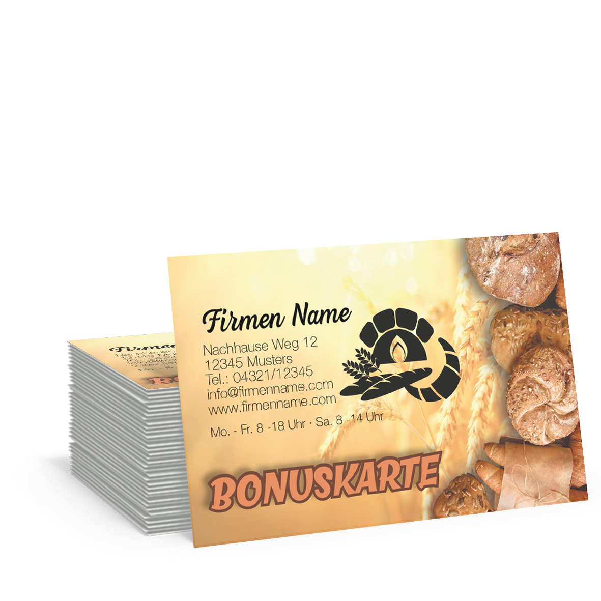 Bäckerei Bonuskarten Treuekarten Rabattkarten Bäcker Bonuskarte Backstube 
