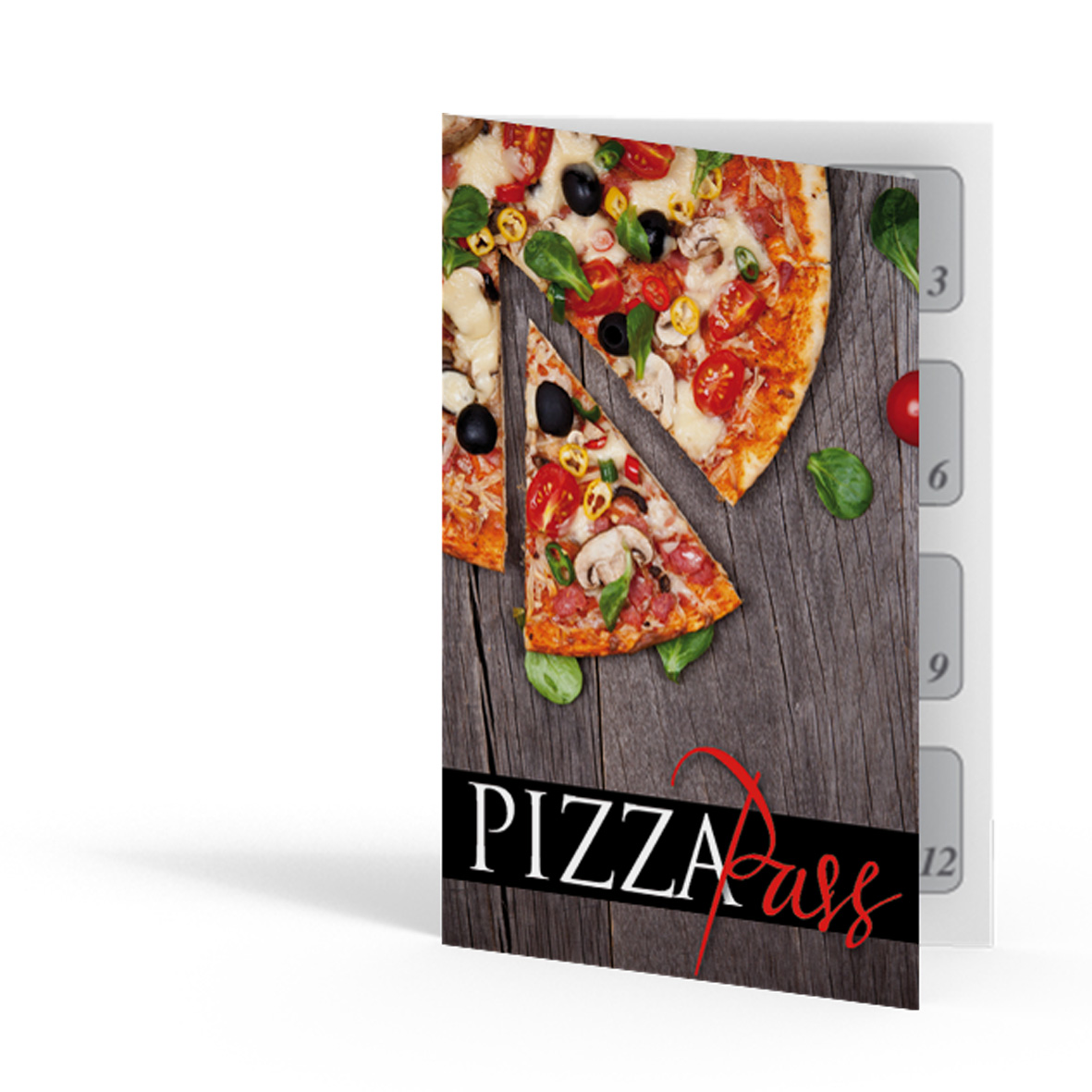 PIZZA Bonuskarten Treuekarten Rabattkarten Pizzapass Bonuskarte